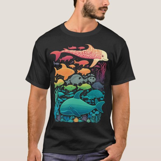 Waterdieren T-shirt (Voorkant)