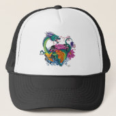 waterdraak en koi trucker pet (Voorkant)