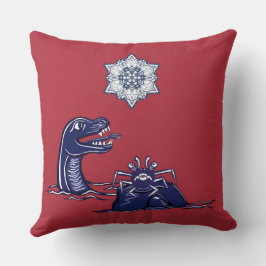 Waterdraak en monsterkrab kussen