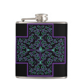 Waterdraak Keltisch Kruis Heupfles (Voorkant)