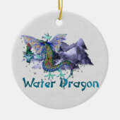 Waterdraak Keramisch Ornament (Voorkant)