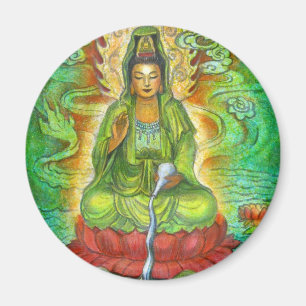 "Waterdraak" Kuan Yin Magnet