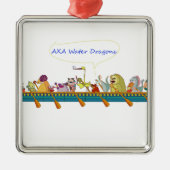 Waterdraak Metalen Ornament (Voorkant)