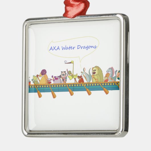 Waterdraak Metalen Ornament (Links)