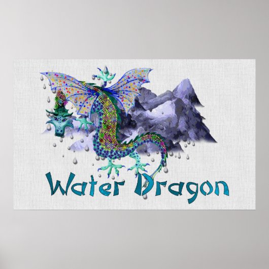 Waterdraak Poster (Voorkant)