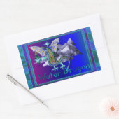 Waterdraak Rechthoekige Sticker (Envelop)