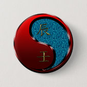 Waterdraak Ronde Button 5,7 Cm (Voorkant)