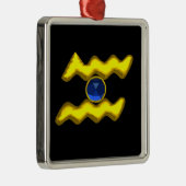 WATERDRAGER STERRENBEELD VERJAARDAG SIERADEN Blauw Metalen Ornament (Rechts)
