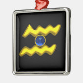 WATERDRAGER STERRENBEELD VERJAARDAG SIERADEN Blauw Metalen Ornament (Links)