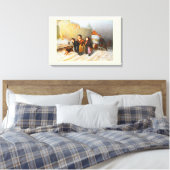 Waterdragers in de winter canvas afdruk (Insitu (Slaapkamer))