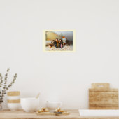 Waterdragers in de winter poster (Keuken)