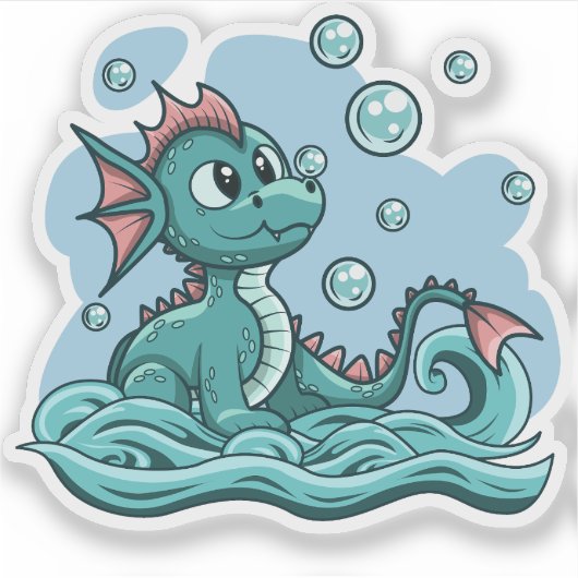 Waterdrakensticker Sticker (Voorkant)