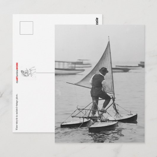 Waterdriewieler Briefkaart (Voorkant / Achterkant)