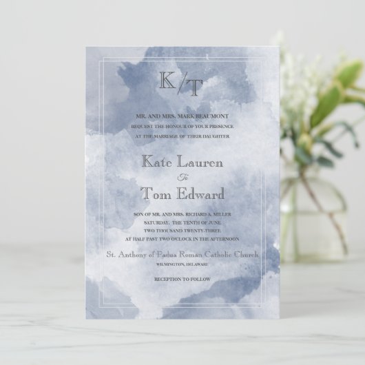 Waterdromen | huwelijksuitnodiging kaart (Staand voorkant)