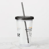 Waterdroogtrommel met grijs deksel en stro acryl drinkbeker (Links)