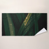 WATERDROPEN OP GROENE LEZEN BADHANDDOEK (Badhanddoek)