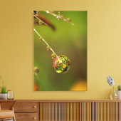 Waterdruppel Close-up Canvas Afdruk (Insitu (Woonkamer))