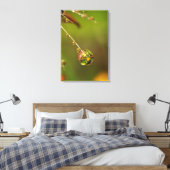 Waterdruppel Close-up Canvas Afdruk (Insitu (Slaapkamer))