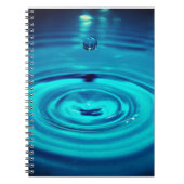 waterdruppel die blauwe rimpels spatten notitieboek (Voorkant)