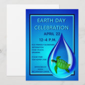 Waterdruppel en Zee Schildpad Kaart (Voorkant / Achterkant)