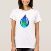 Waterdruppel en Zee Schildpad T-shirt (Voorkant)