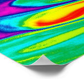 Waterdruppel in Psychedelic Colors Poster/Print Poster (Hoek)