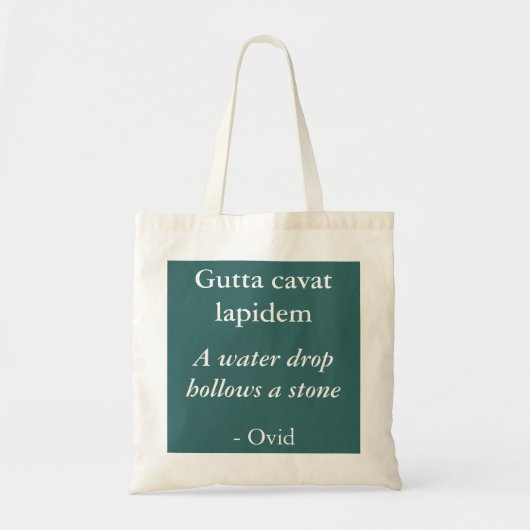 Waterdruppel is een steen - Ovid quote Tote Bag (Voorkant)