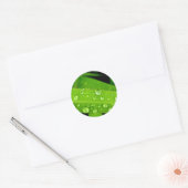waterdruppel op bladeren ronde sticker (Envelop)