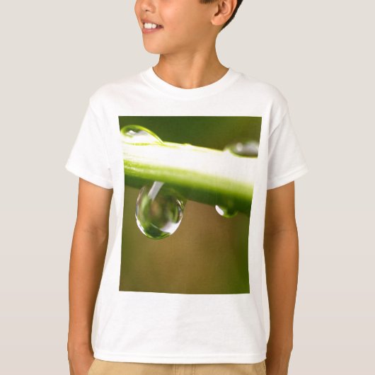 waterdruppel op bladeren t-shirt (Voorkant)