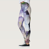 Waterdruppel op blauwe bloem leggings (Links)