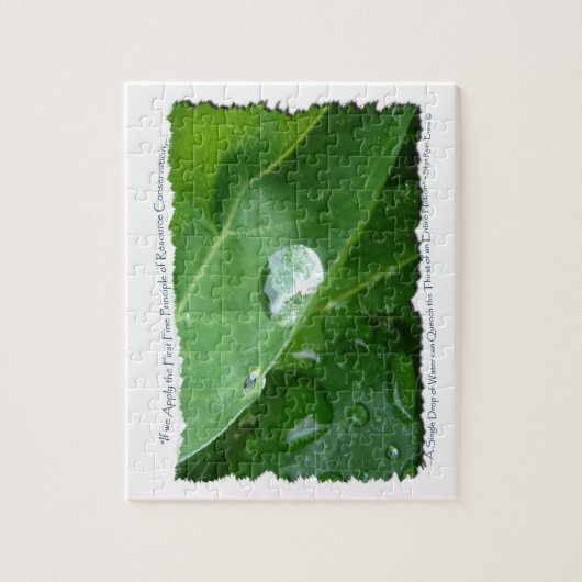 Waterdruppel op het ontwerp voor het behoud van le legpuzzel (Verticaal)