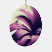 Waterdruppel op Paarse Gerbera Daisy Keramisch Ornament (Rechts)