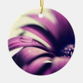 Waterdruppel op Paarse Gerbera Daisy Keramisch Ornament (Voorkant)
