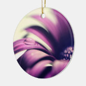 Waterdruppel op Paarse Gerbera Daisy Keramisch Ornament (Links)