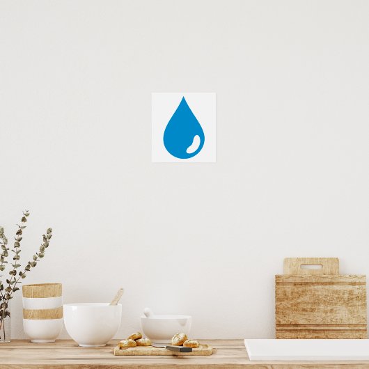 Waterdruppel Poster (Keuken)
