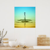 Waterdruppel Poster (Keuken)