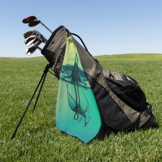 Waterdruppel spatten in water Handdoeken (Groen)