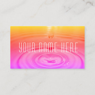 waterdruppel spetterende roze rimpelingen splash b visitekaartje