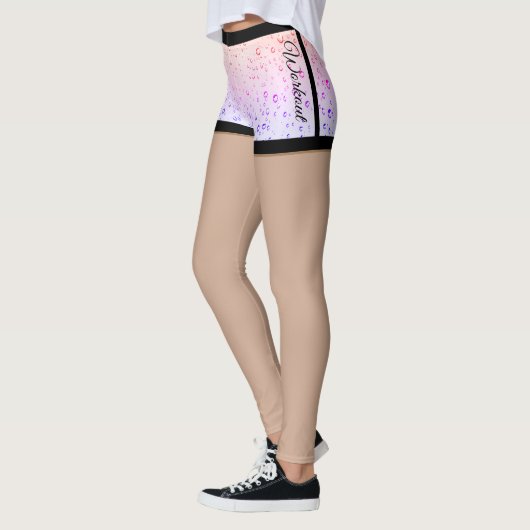 Waterdruppelaar korte roze paarse leggings (Links)
