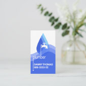 Waterdruppelblauw-golflengte Visitekaartje (Staand voorkant)