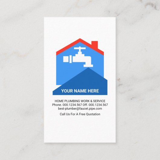 Waterdruppelblauw-golflengte Visitekaartje (Achterkant)