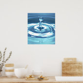 waterdruppelcanvas poster (Keuken)