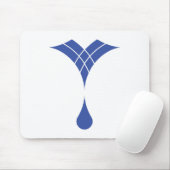 waterdruppellogo op muismat (Met muis)
