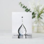 Waterdruppelmacro Briefkaart (Staand voorkant)