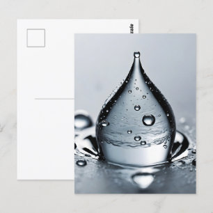 Waterdruppelmacro Briefkaart