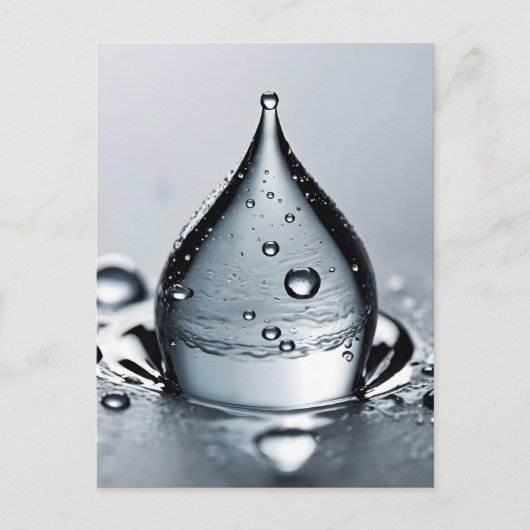 Waterdruppelmacro Briefkaart (Voorkant)