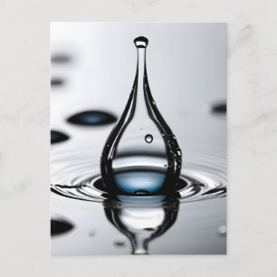 Waterdruppelmacro Briefkaart