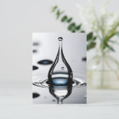 Waterdruppelmacro Briefkaart (Staand voorkant)