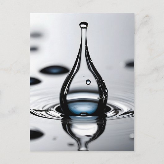 Waterdruppelmacro Briefkaart (Voorkant)