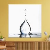 Waterdruppelmacro Canvas Afdruk (Insitu (Woonkamer))